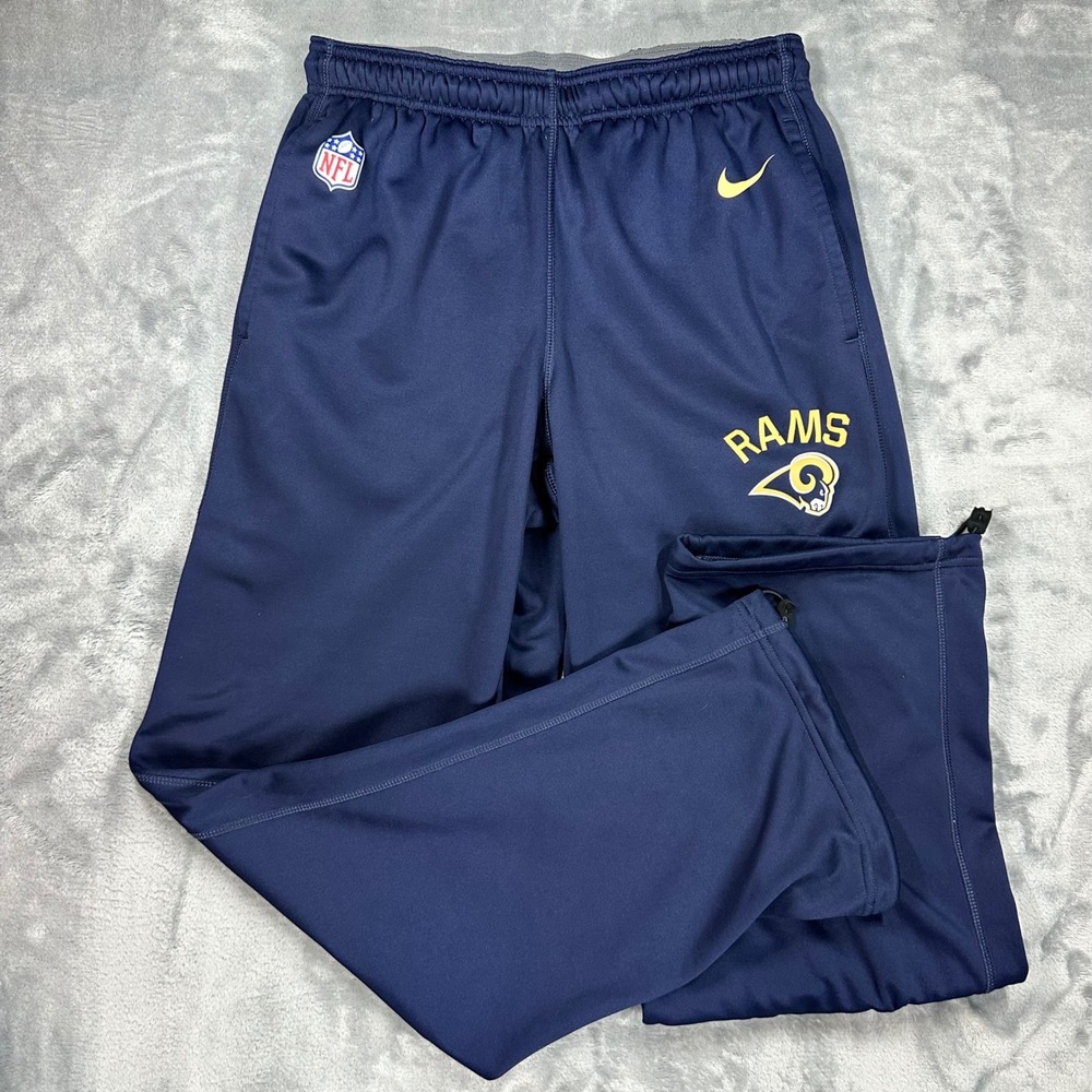 Nike Los Angeles Rams Therma-FIT Navy Blue Fleece Sweatpants Mens Medium NFL